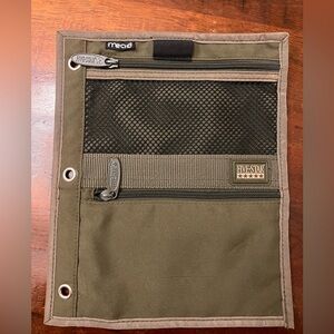 Mead Five Star Olive Green Kids Pencil/Pen Pouch